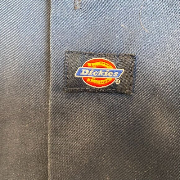 Dickies Men's Work Shirt 2XL Navy Blue Short Sleeve Button-Up Vintage - Picture 8 of 9